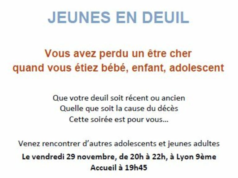 Jeunes en deuil – EKR Rhône